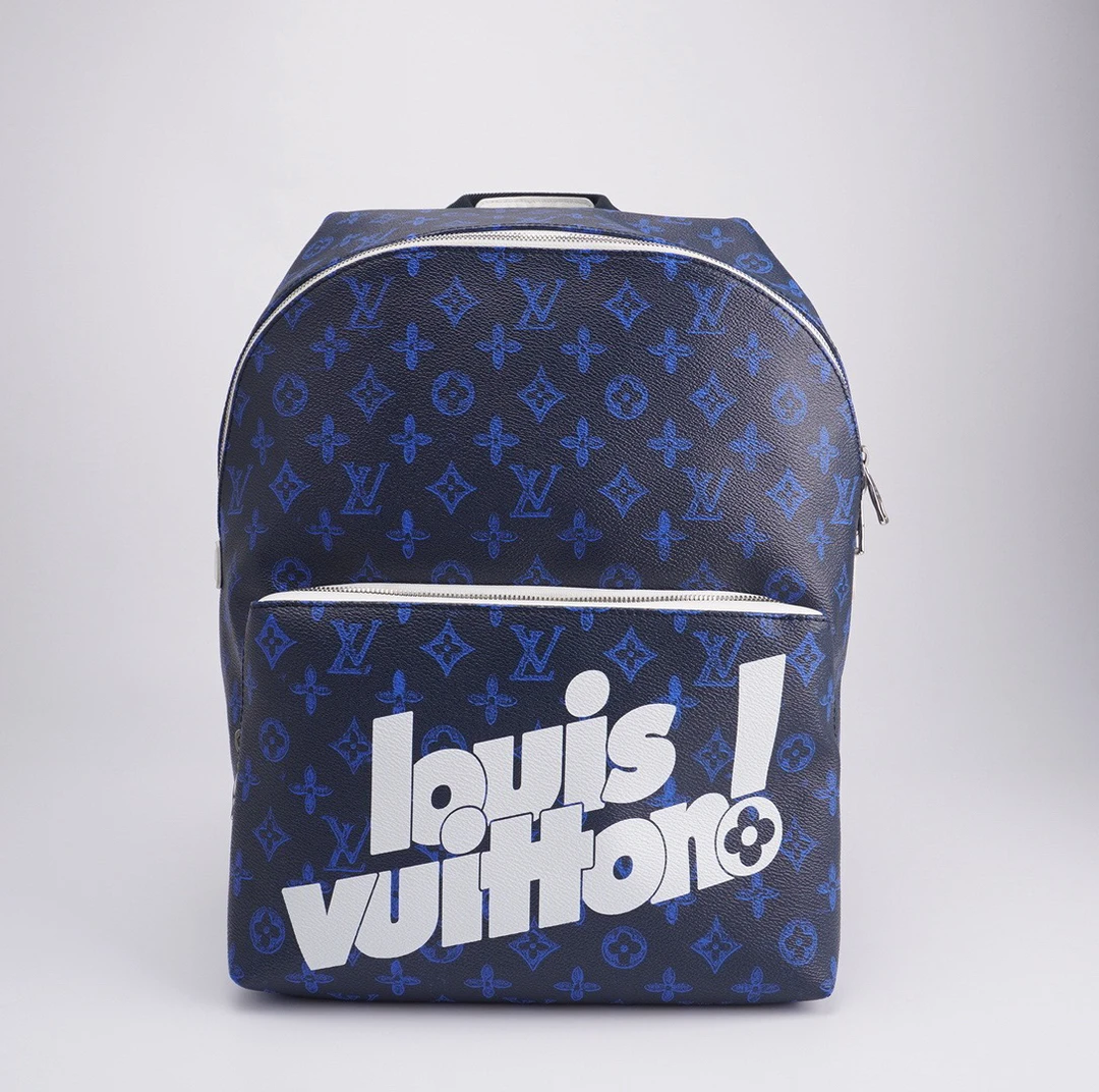 99新 LouisVuitton/路易威登 Discovery胶囊蓝色双肩 F956