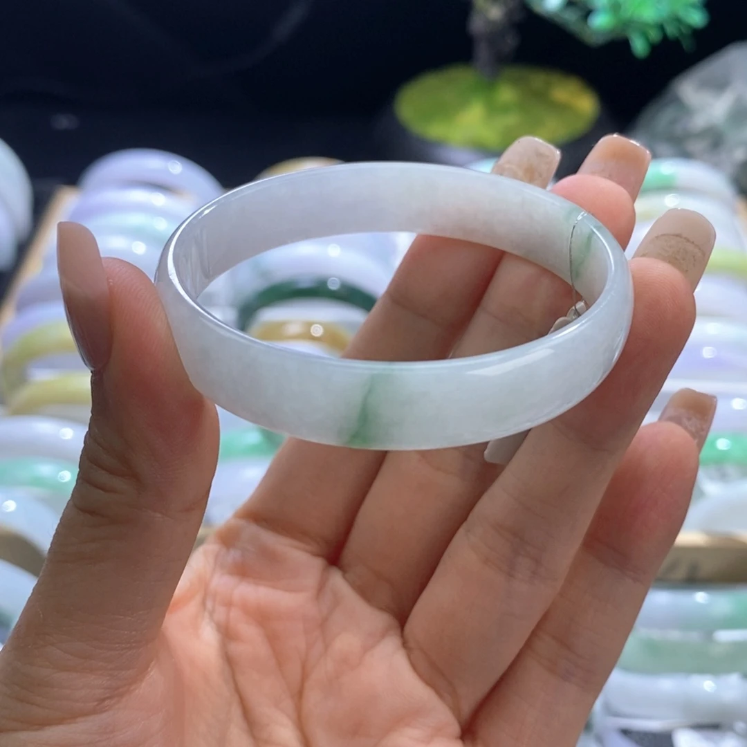 未镶嵌手链翡翠52加窄条小雅