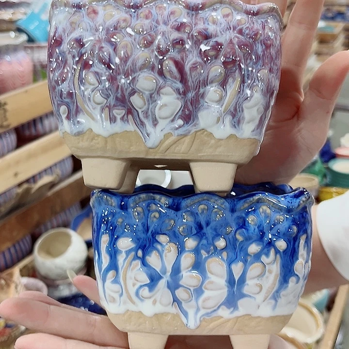 有孔.凑单10元陶瓷花盆发货！