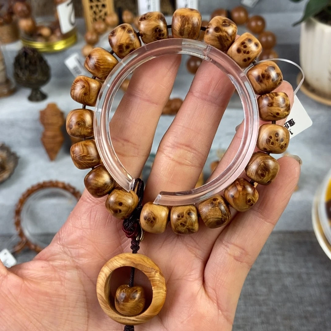 柏木（崖柏）手串/手链北太行高崖陈化瘤疤10/11 双面