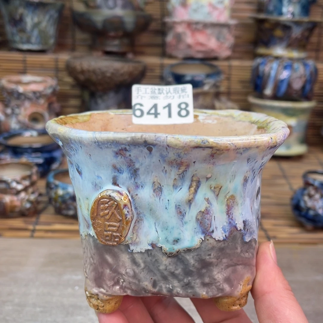 手工花盆默认瑕疵完美者勿拍