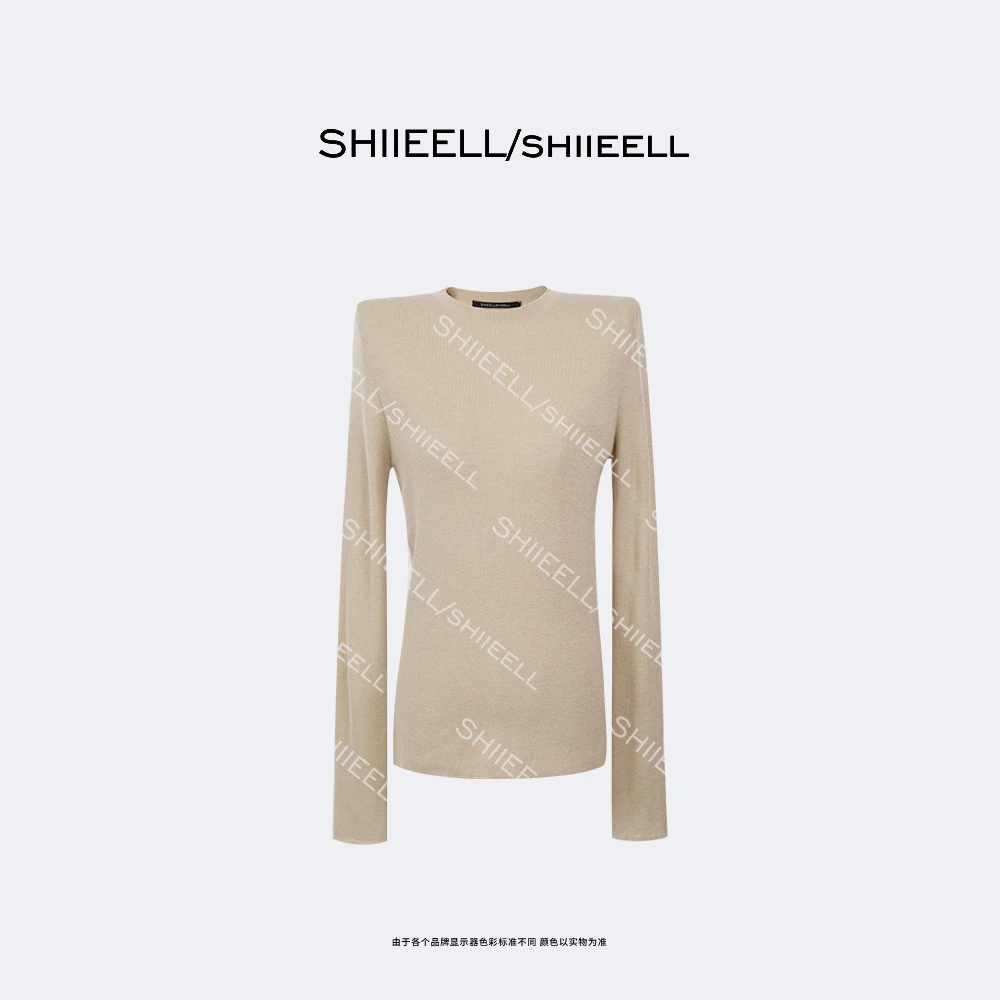 SHIIEELL【万金油打底】经典修身版型时尚羊毛混纺圆领打底衫Z7239