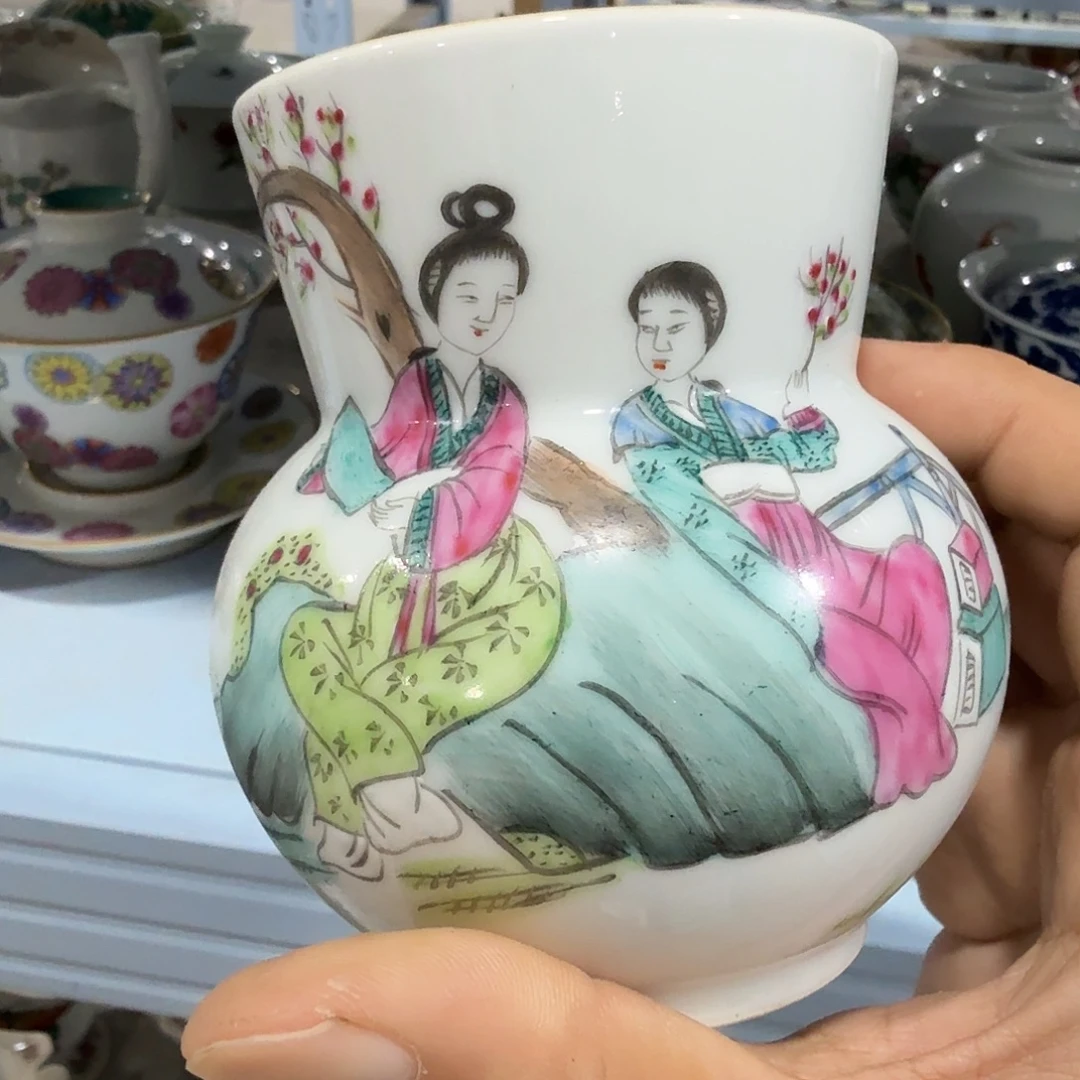瓷片摆件手绘瓷器处理