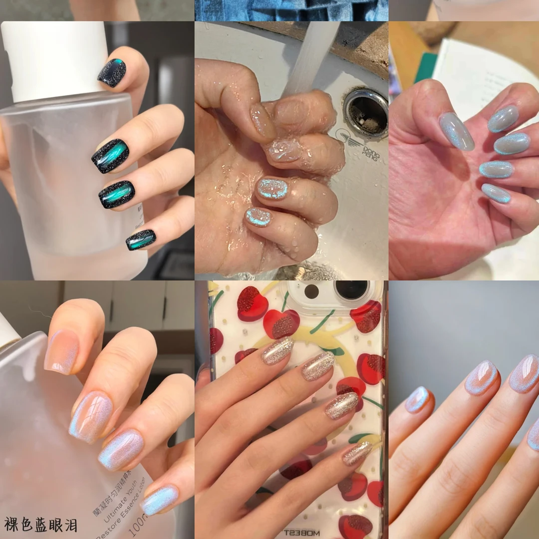【蓝眼泪、米兰达,冰种】纯手工穿戴甲默认瑕疵完美主义勿扰no退no换