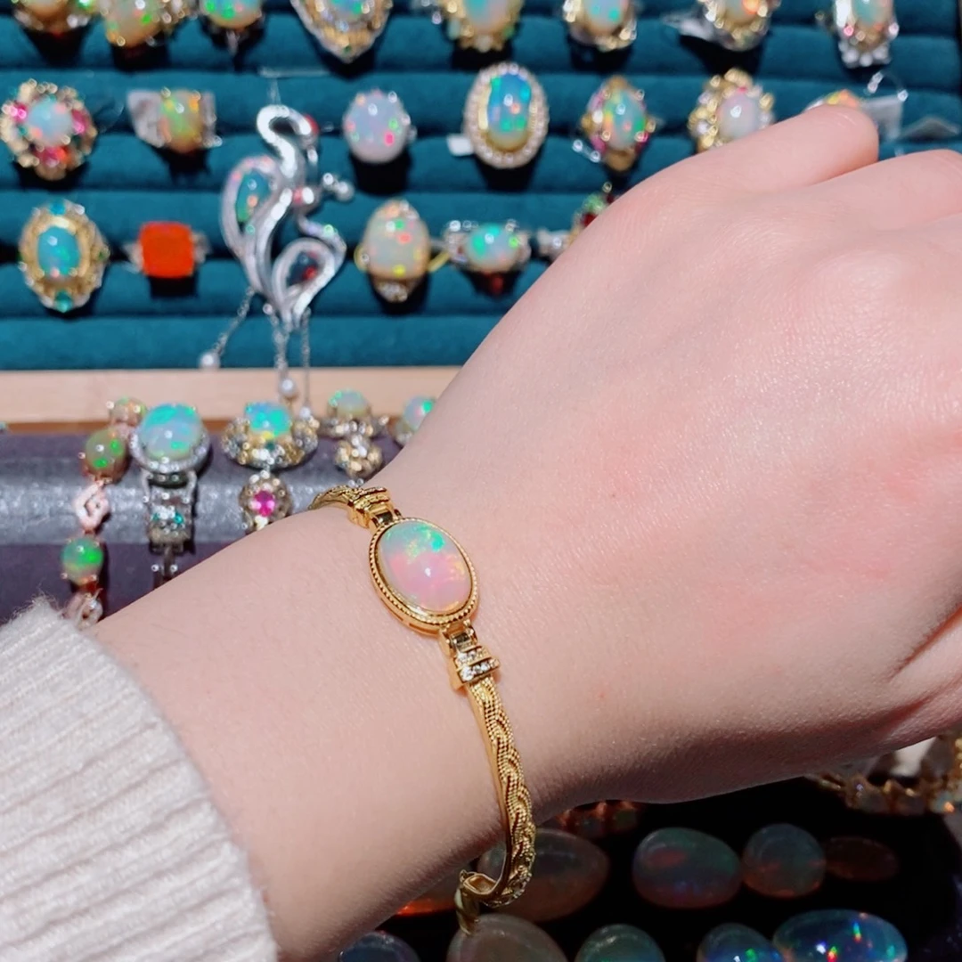 欧泊欧泊手链银S925镶嵌