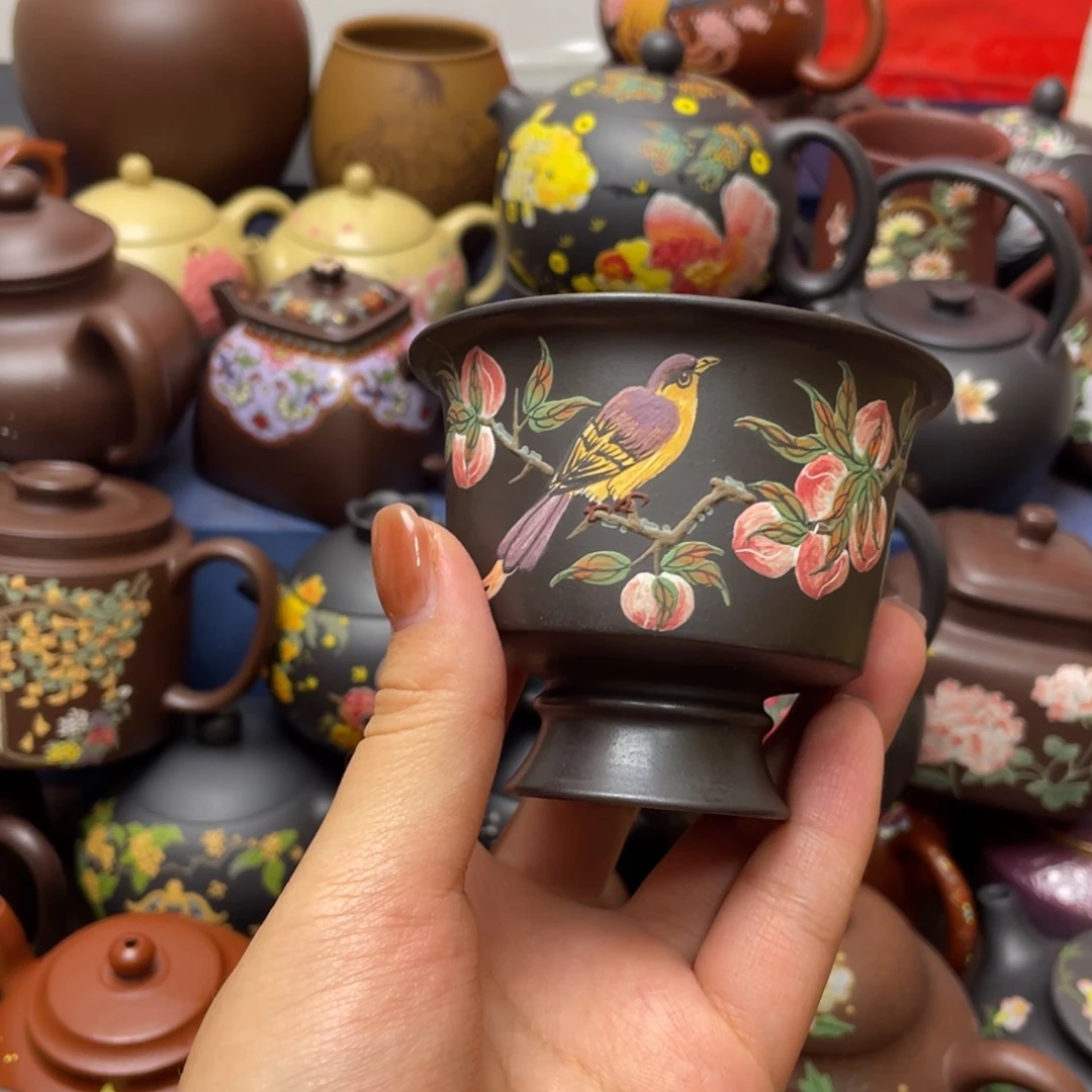 茶杯红泥紫砂主人杯80cc