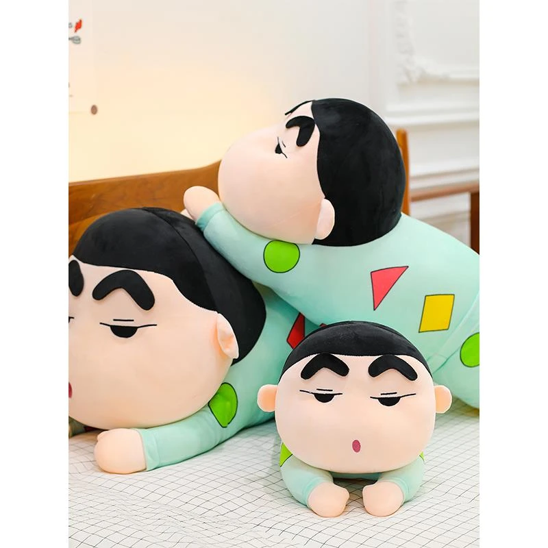 可爱趴款睡衣蜡笔小新玩偶长条睡觉抱枕毛绒玩具陪睡公仔生日礼物