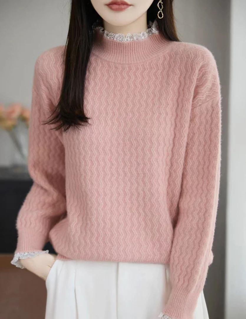 （不起球）冬季厚款新款减龄时尚保暖毛衣休闲针织衫上衣