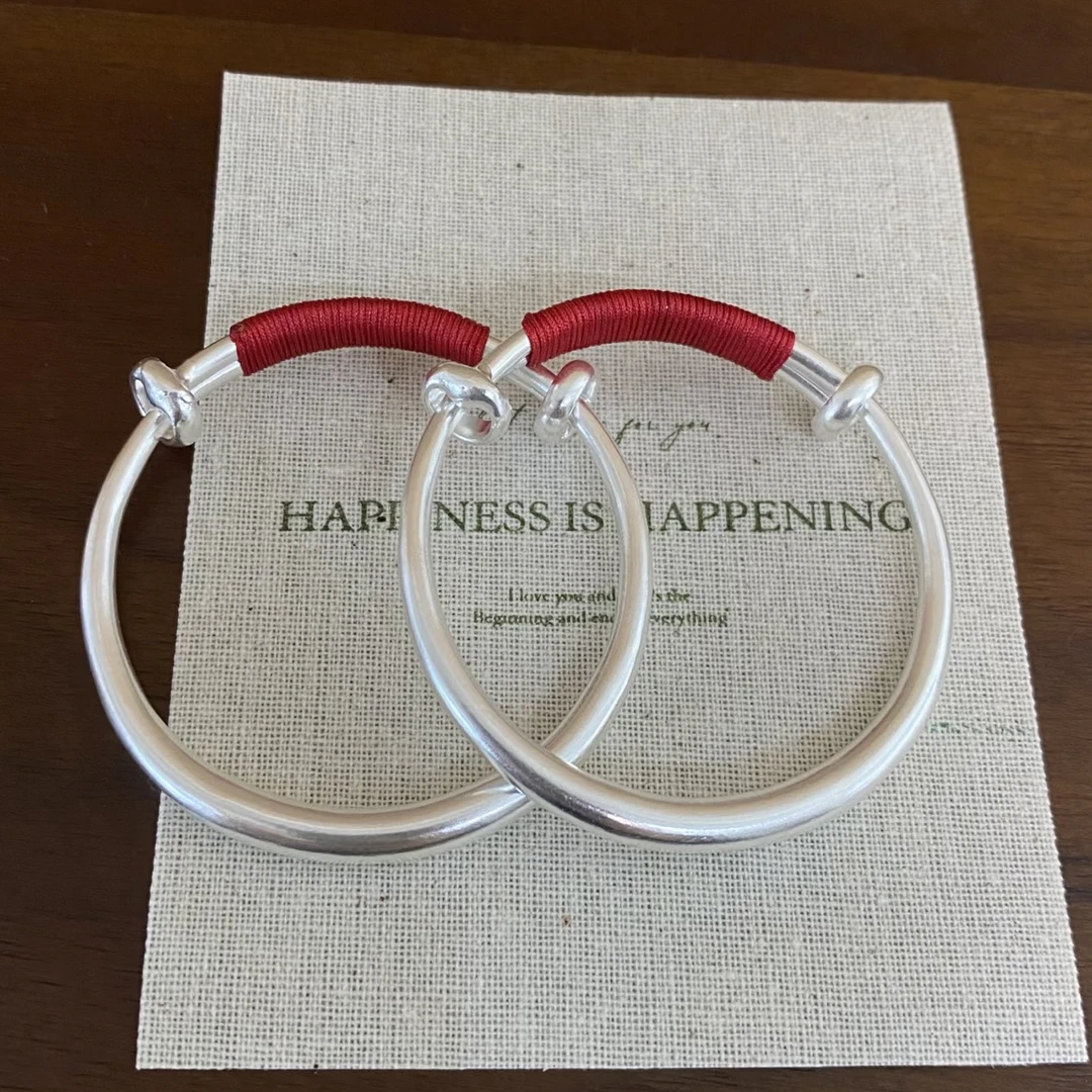 足银手镯 银鹤轩童镯儿童镯足银999纯手工推拉口宝宝戴足银999