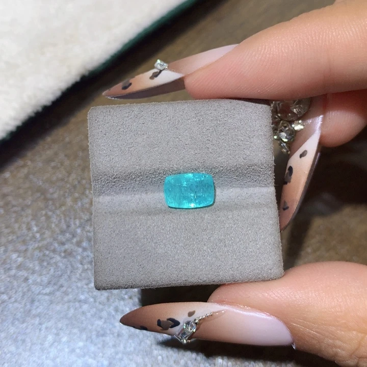 未镶嵌珠宝半成品帕拉依巴碧玺2.07ct霓虹蓝帕拉伊巴