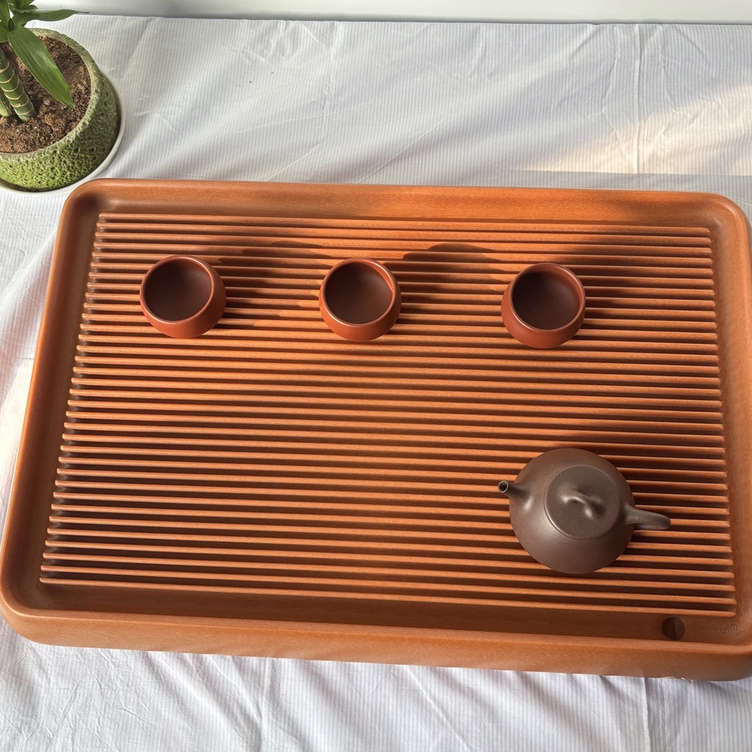 大橙金龙鳞纹电木茶盘5cm轻奢家用排水式高山流水深V水槽高山流水