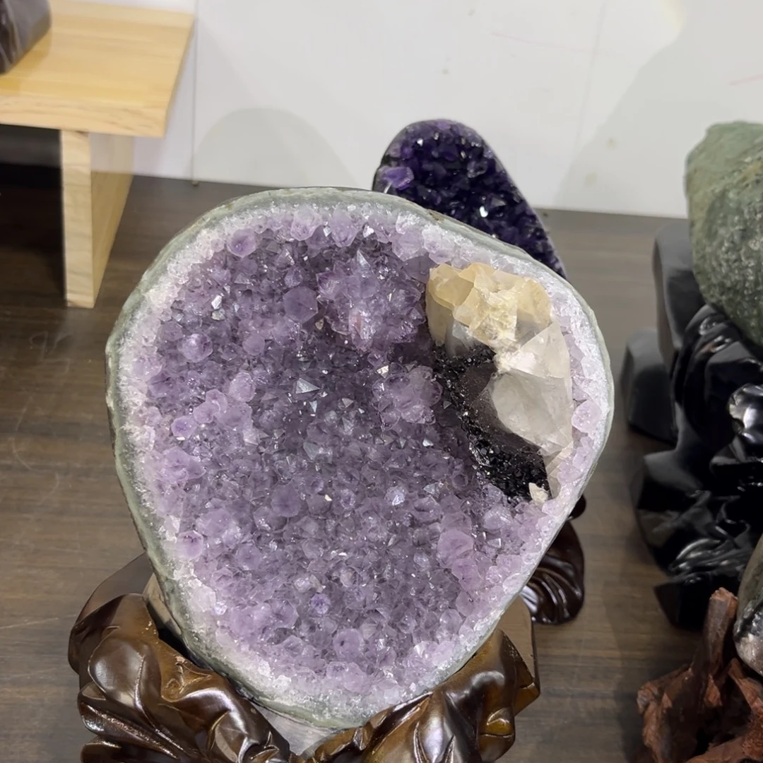 摆件紫晶未镶嵌水晶