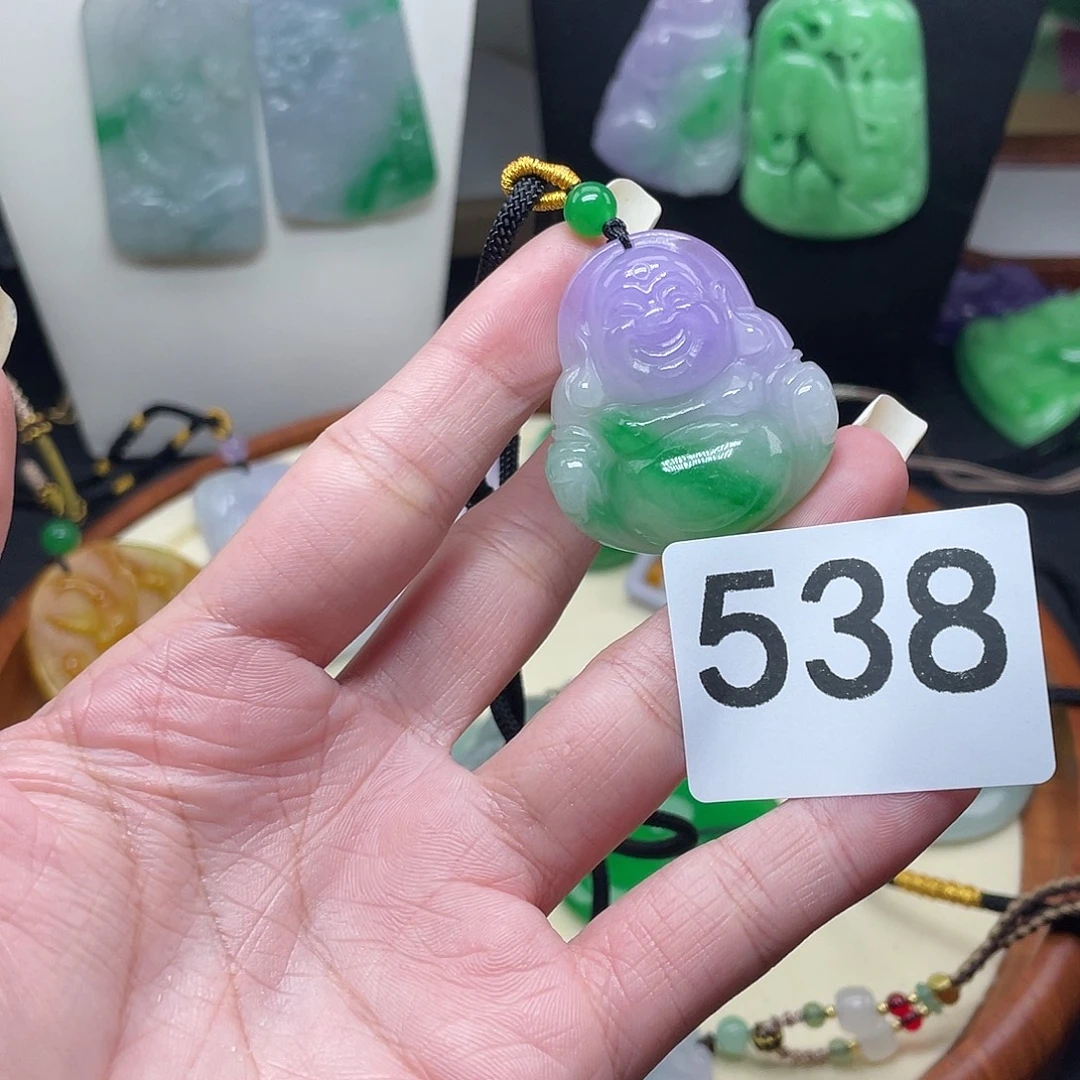 翡翠未镶嵌吊坠(赠链)