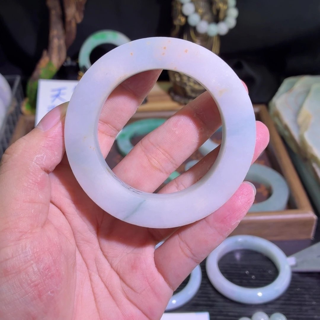 定制翡翠未镶嵌翡翠A货毛胚手镯定制