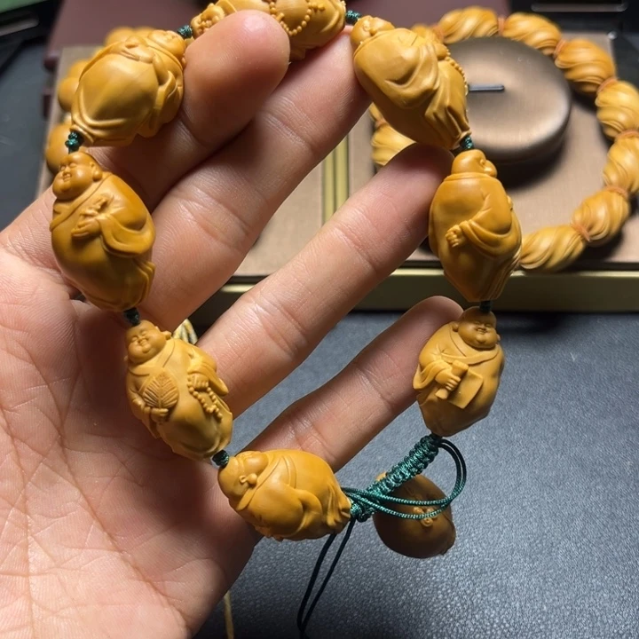 橄榄核手串/手链橄榄核雕八大弥勒