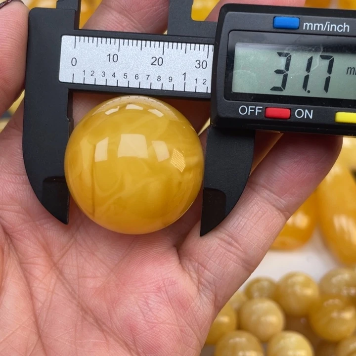 裸石蜜蜡未镶嵌蜜蜡圆珠