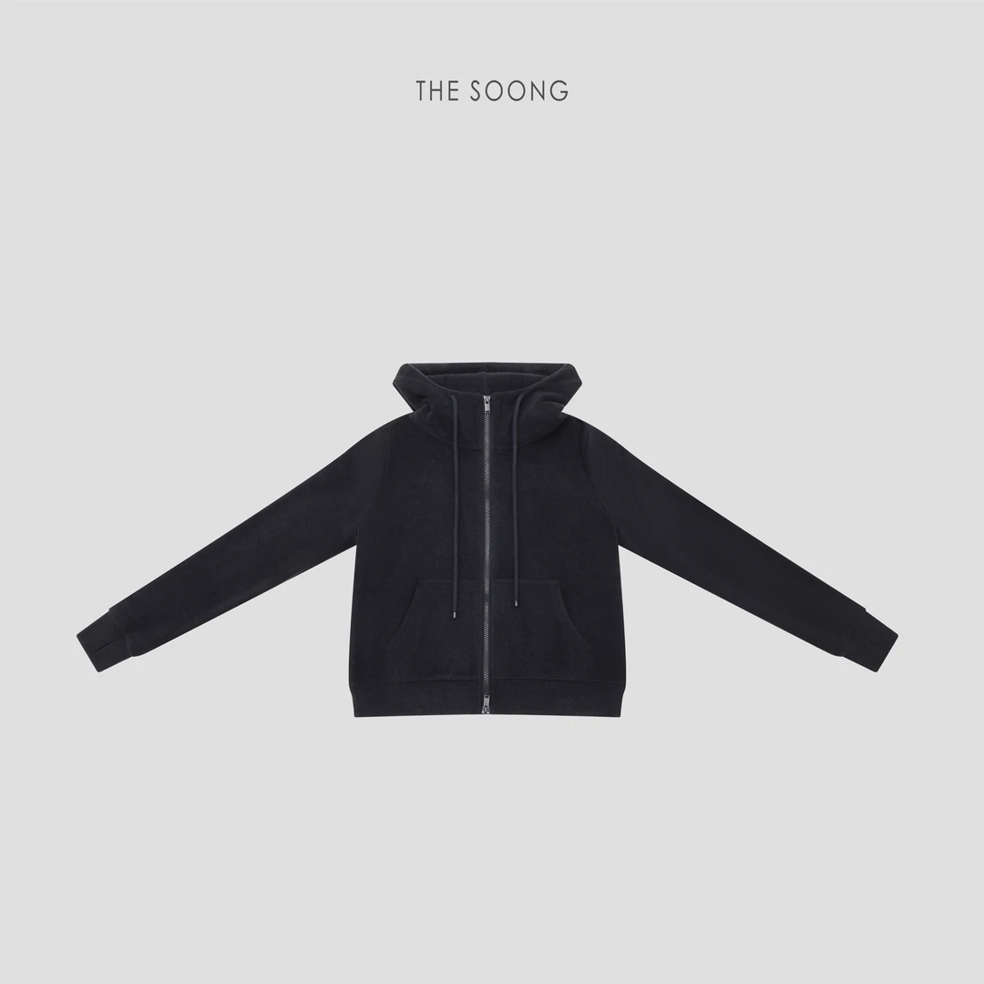 THESOONG|*重磅微米级牦牛绒*加厚山羊绒双拉链连帽卫衣外套T8373