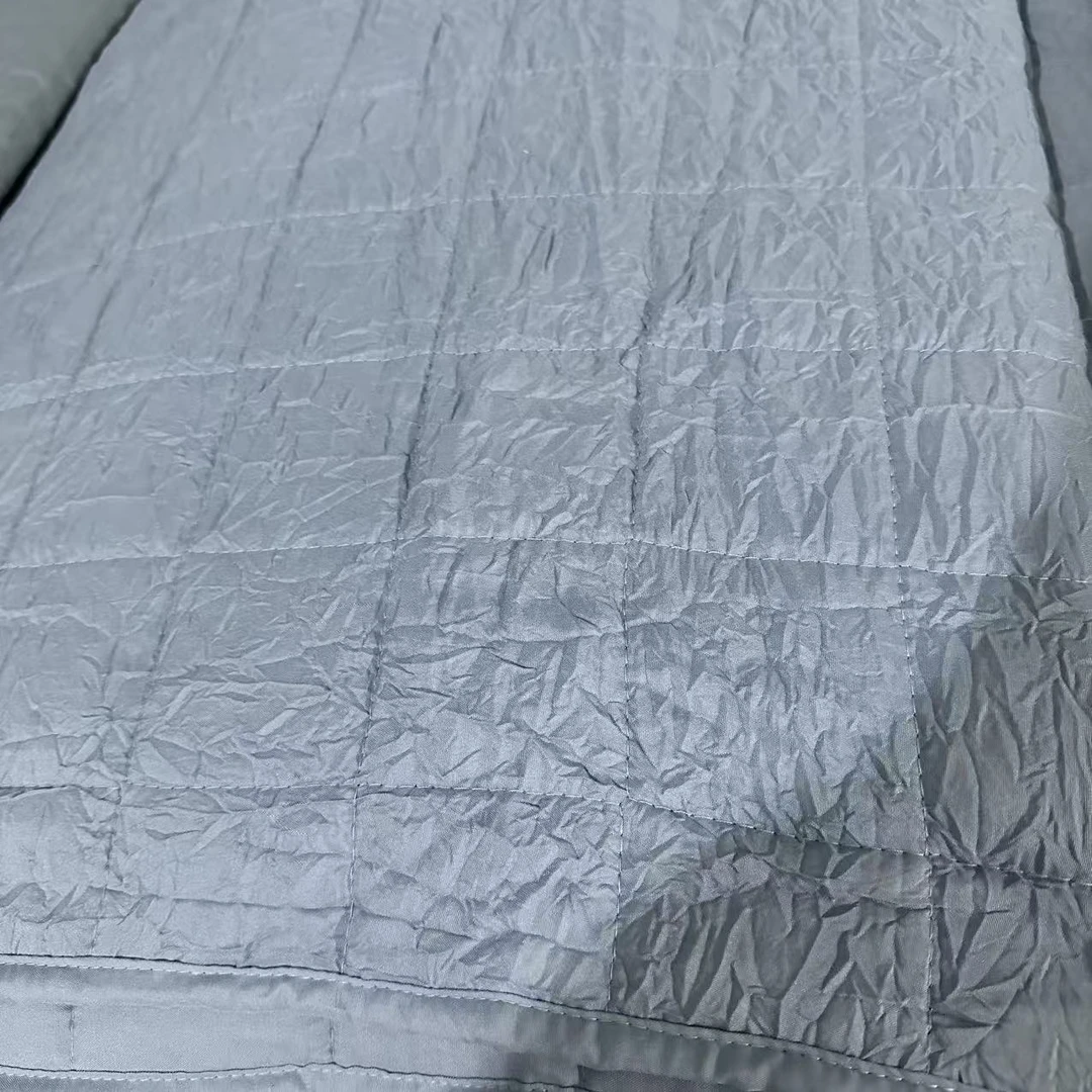 蓝色泡泡纱床垫床盖218*228