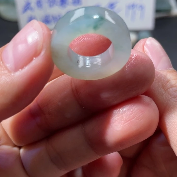 定制翡翠未镶嵌天然翡翠5-10冰飘花微瑕
