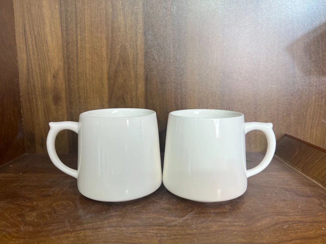 B358景德镇制陶瓷办公杯一对