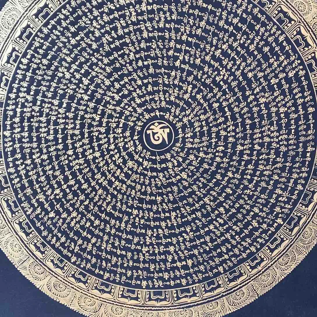 装裱画曹*瘦尼泊尔手绘唐卡画芯