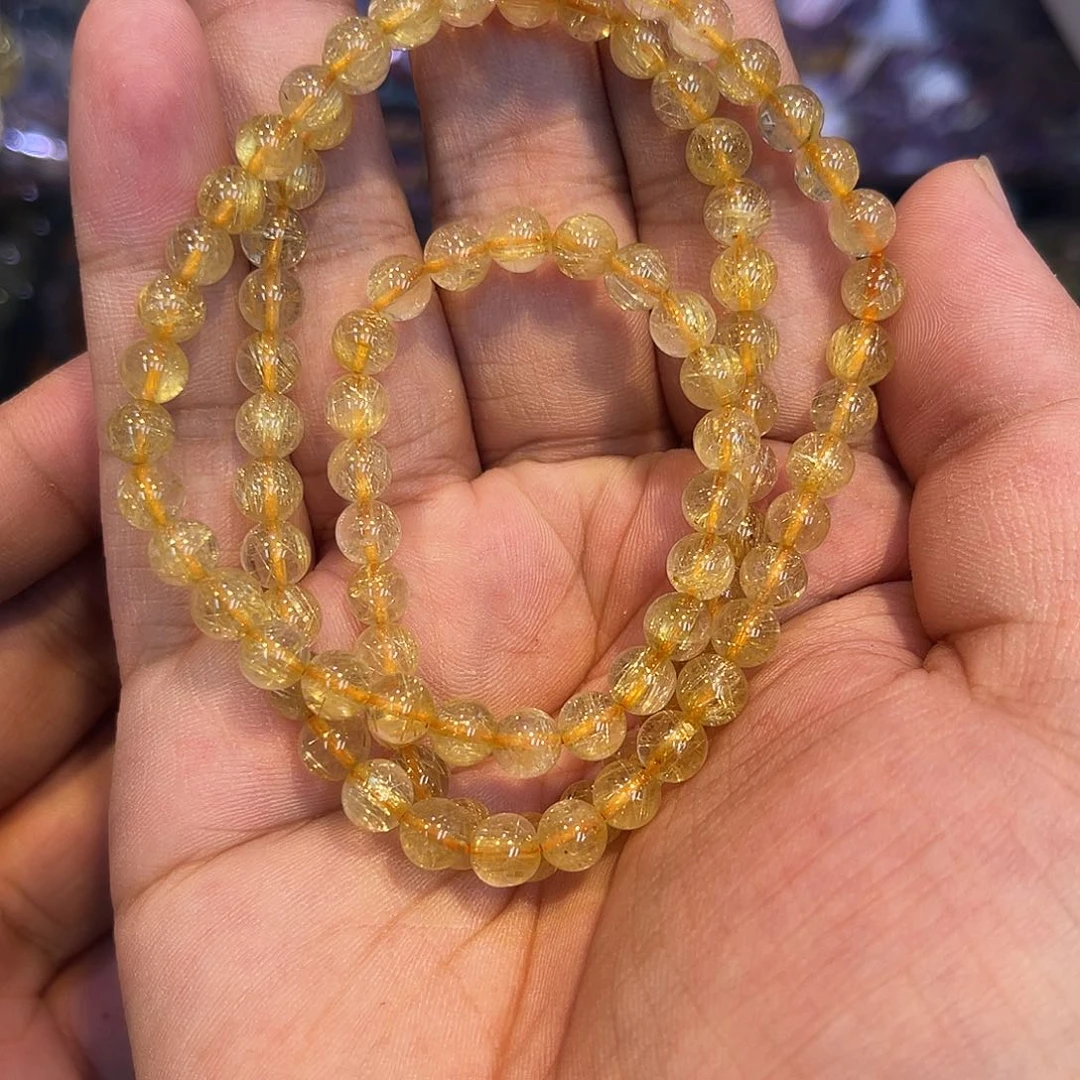 l****水晶手串未镶嵌金发晶