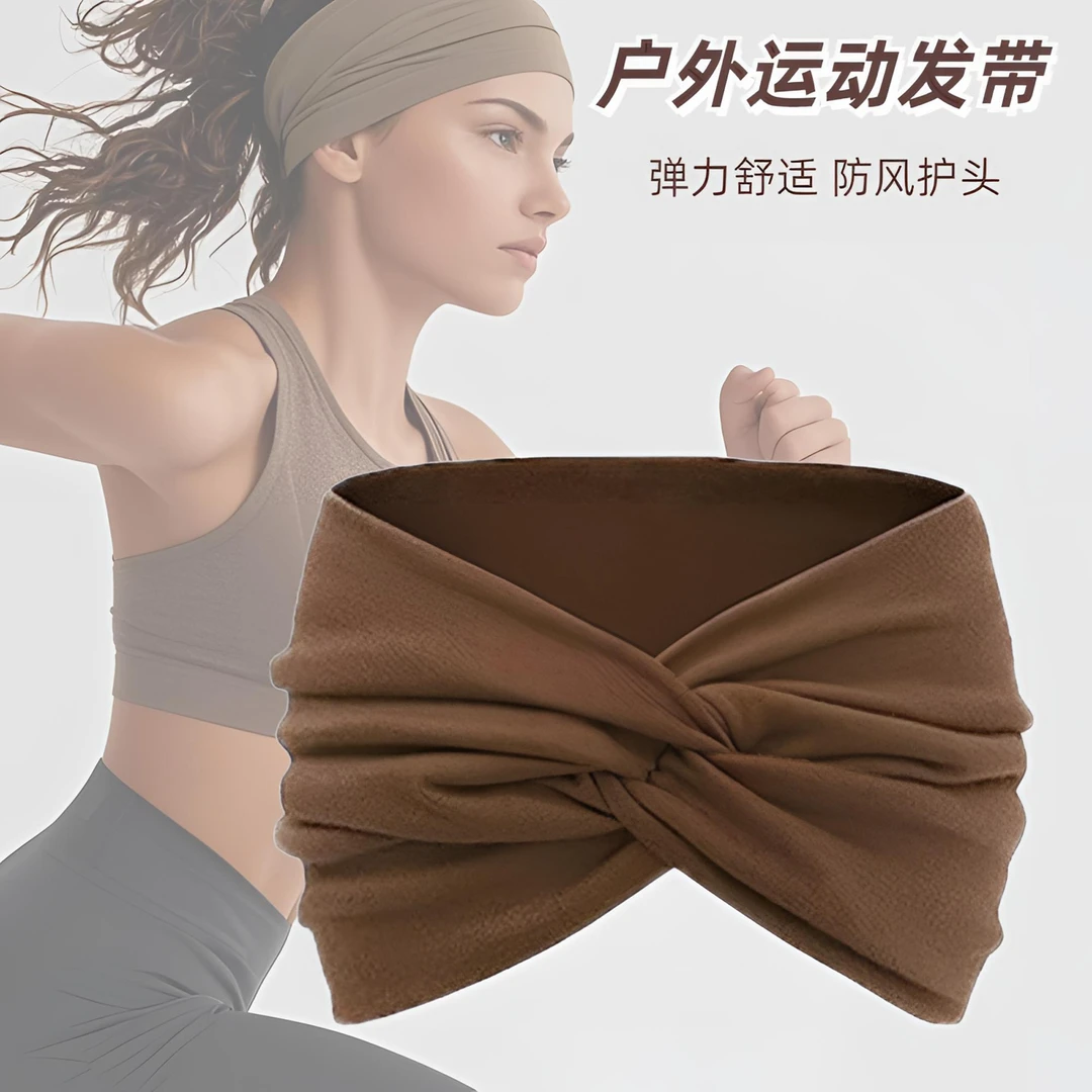 布艺欧美加宽运动瑜伽度假加宽交叉女士发带发箍高级感束发带女款