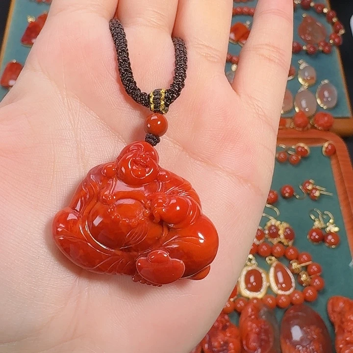 南红玛瑙未镶嵌吊坠