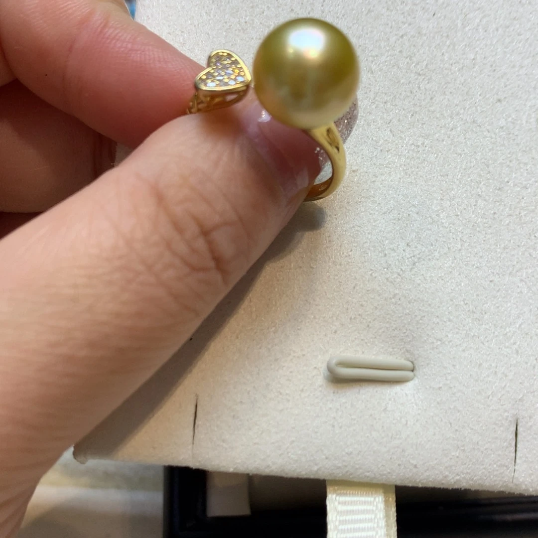 海水珍珠戒指银S925镶嵌