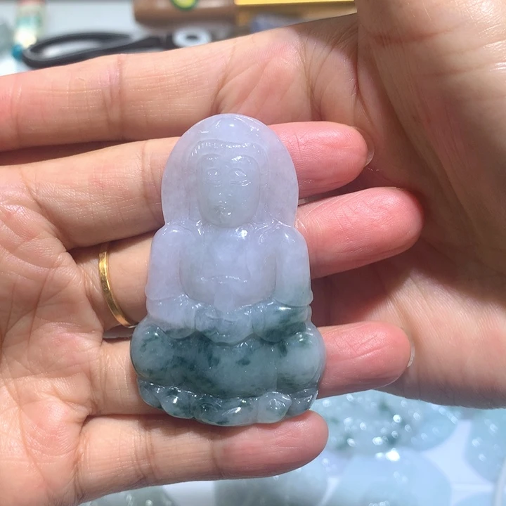 翡翠未镶嵌颈饰老*