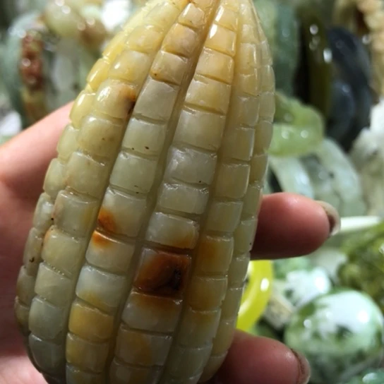 未镶嵌岫玉手把手把