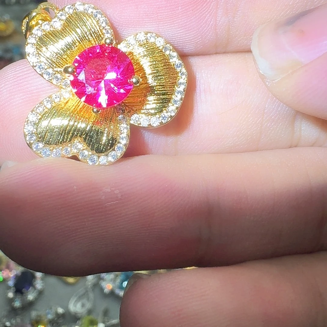 托帕石戒指银S925镶嵌
