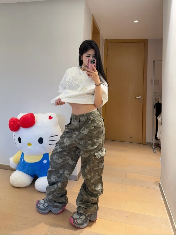 牛十八-迷彩大口袋工装裤街头风