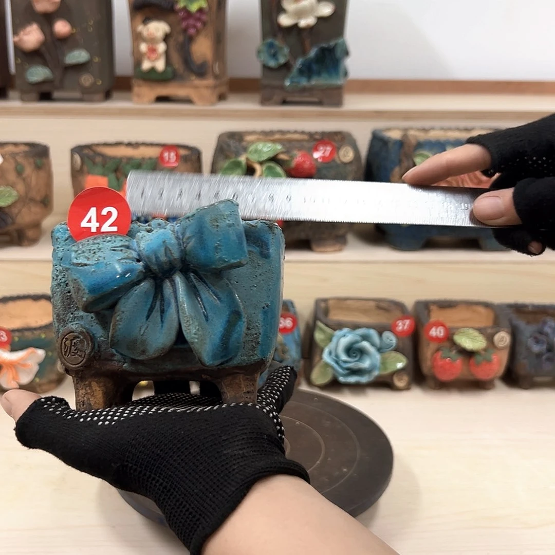 紫砂花盆42号微瑕内口9外高9