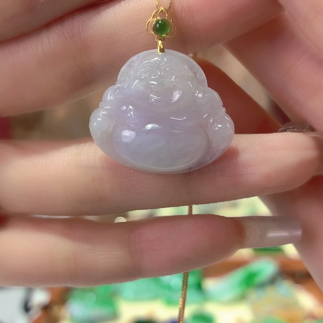 翡翠18K金镶嵌颈饰翡翠