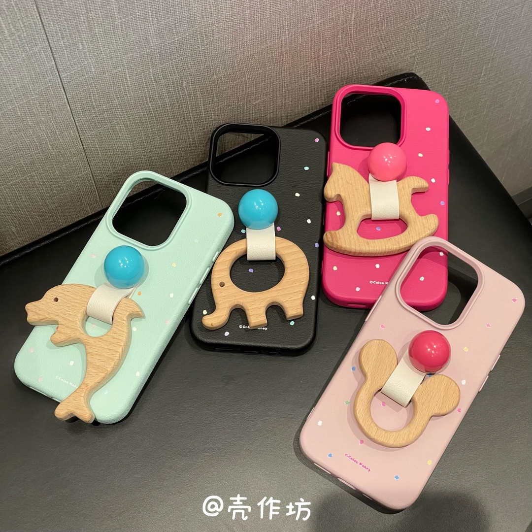 童趣木马积木苹果手机壳适用iPhone16/15/14/13创意华为保护软壳