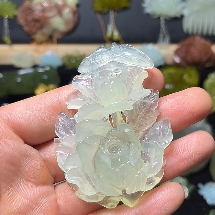 蛇纹石玉未镶嵌发饰