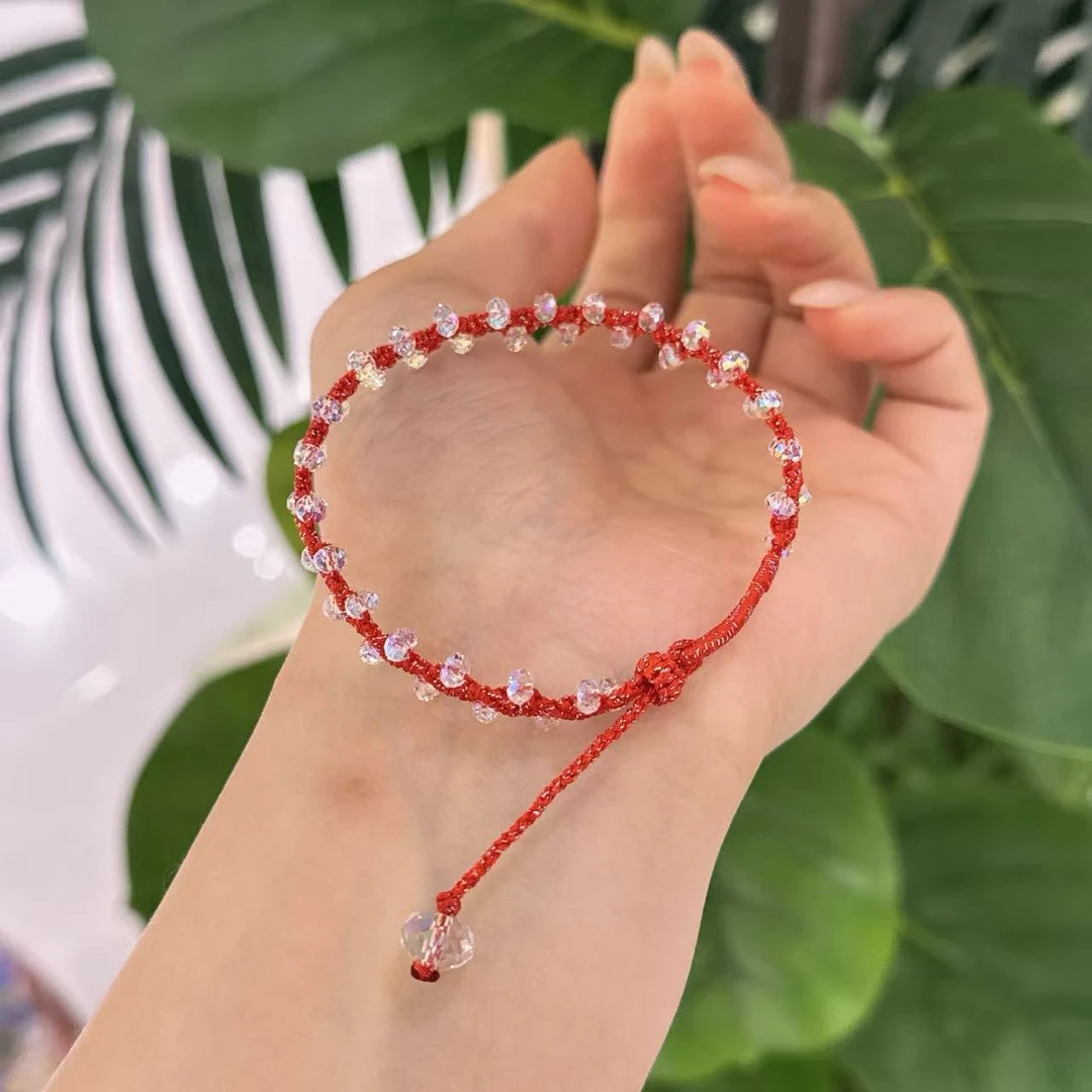 手链 施华洛精品重工编织红绳手链5107