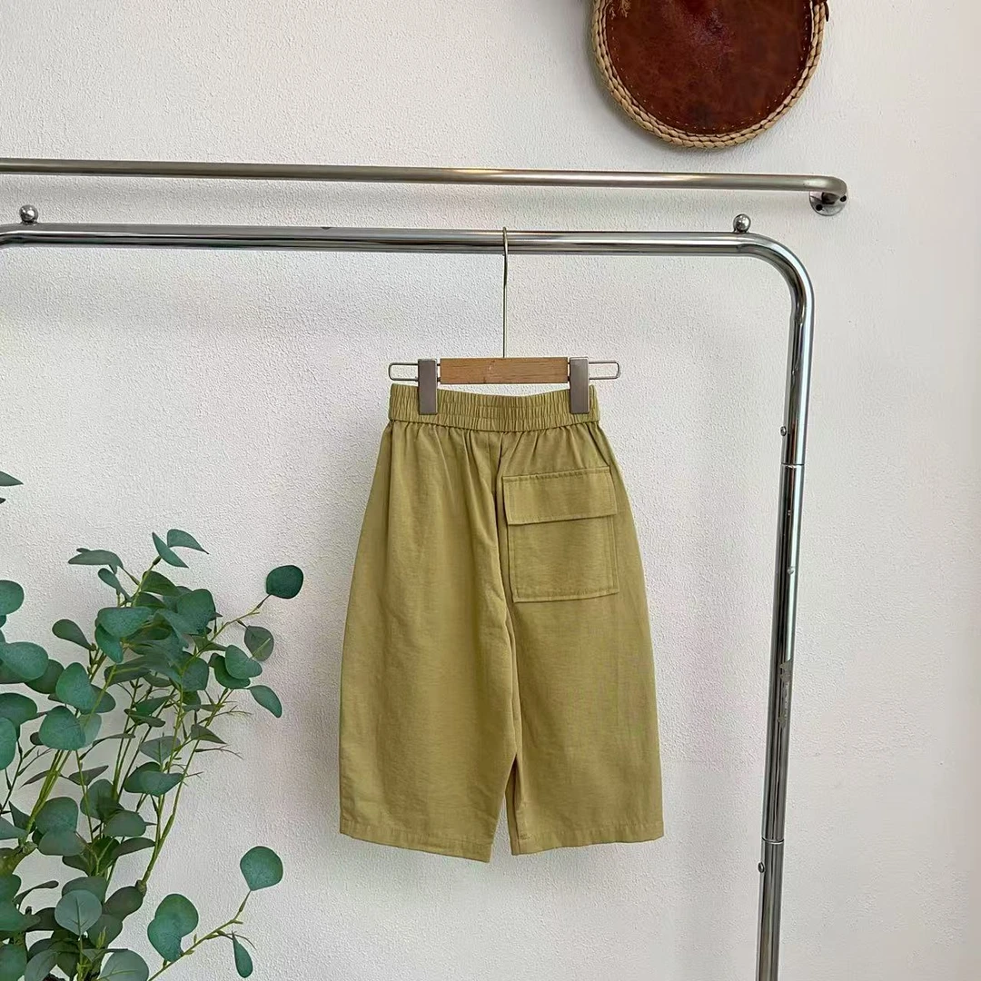 1102帕黄色九分裤