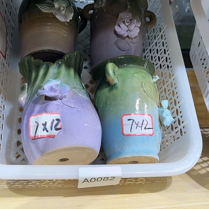 瓷片花盆多肉植物艺术品