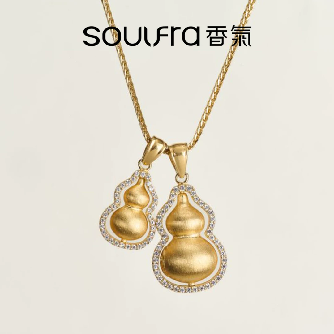 链子925银 【拉沙旋转葫芦项链】百搭时尚秋冬气质设计感精致双面