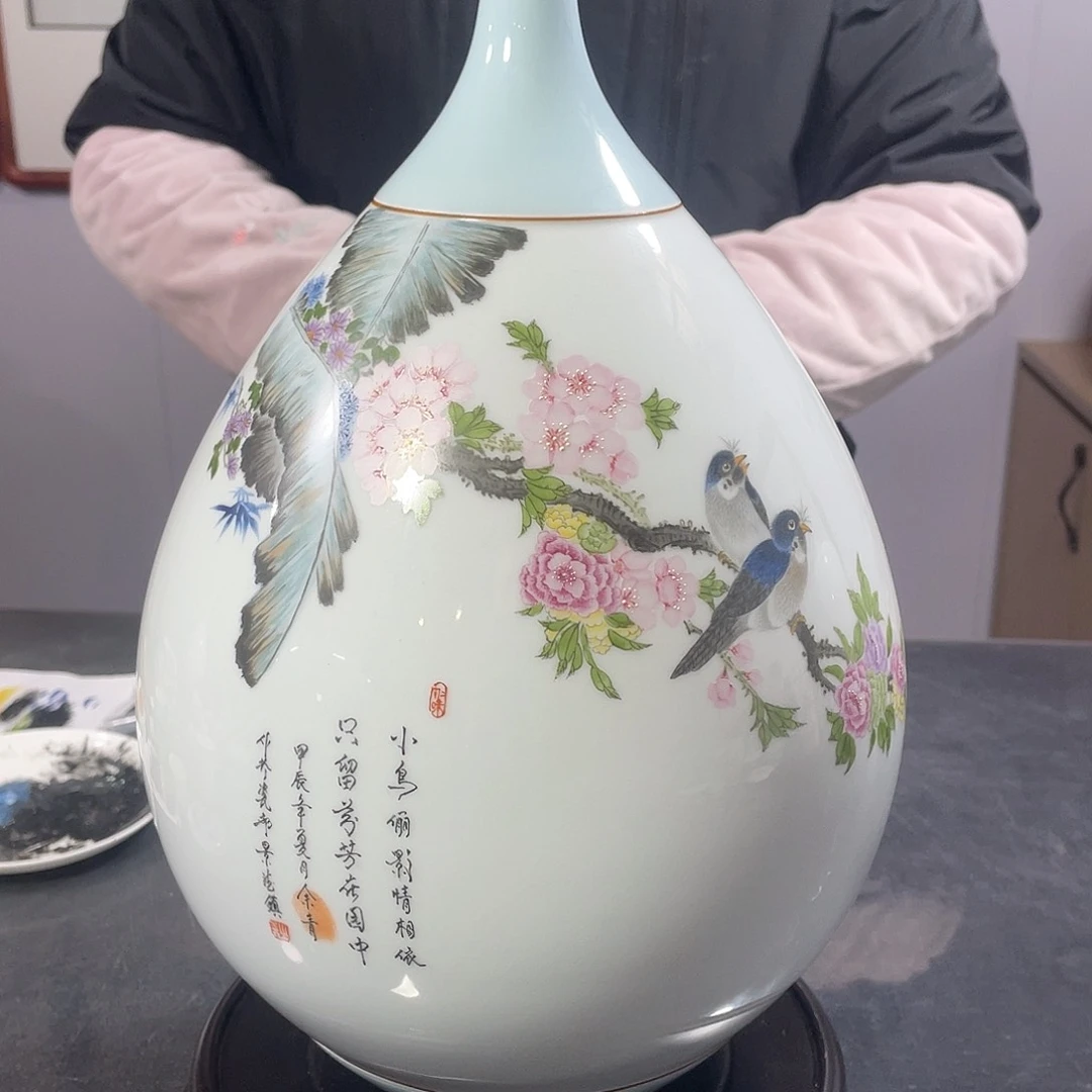 景德镇手工手绘花瓶