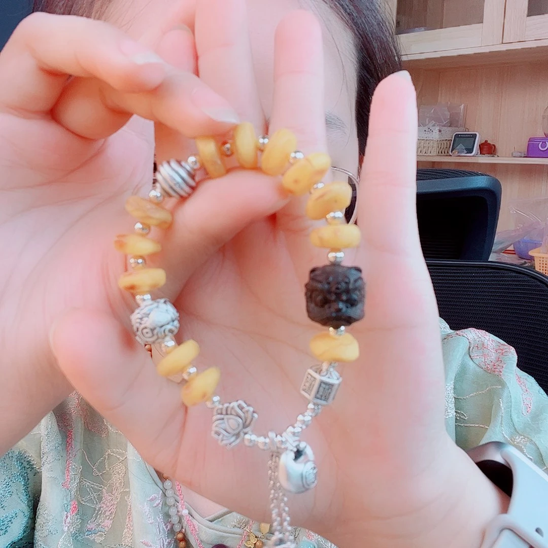 未镶嵌琥珀手链多样性发货一件