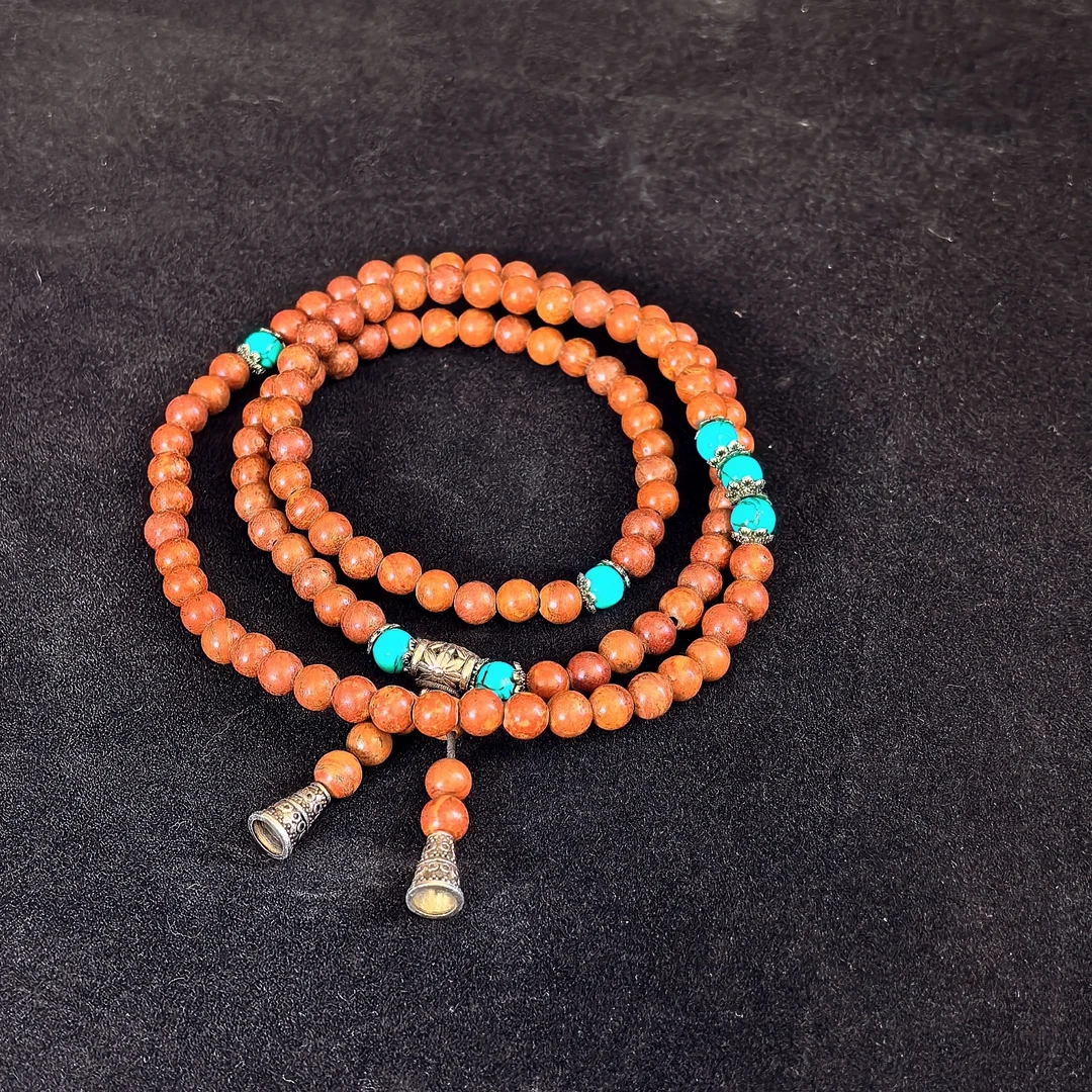 非金属陶瓷吊坠 泗水砭石卡6手串挂件108颗