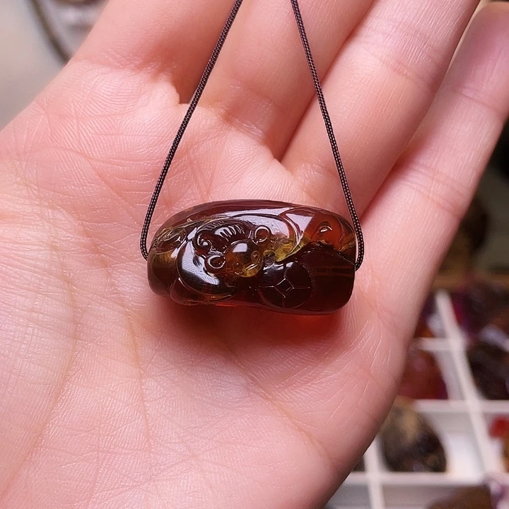 琥珀未镶嵌裸石抚顺琥珀福在眼前407