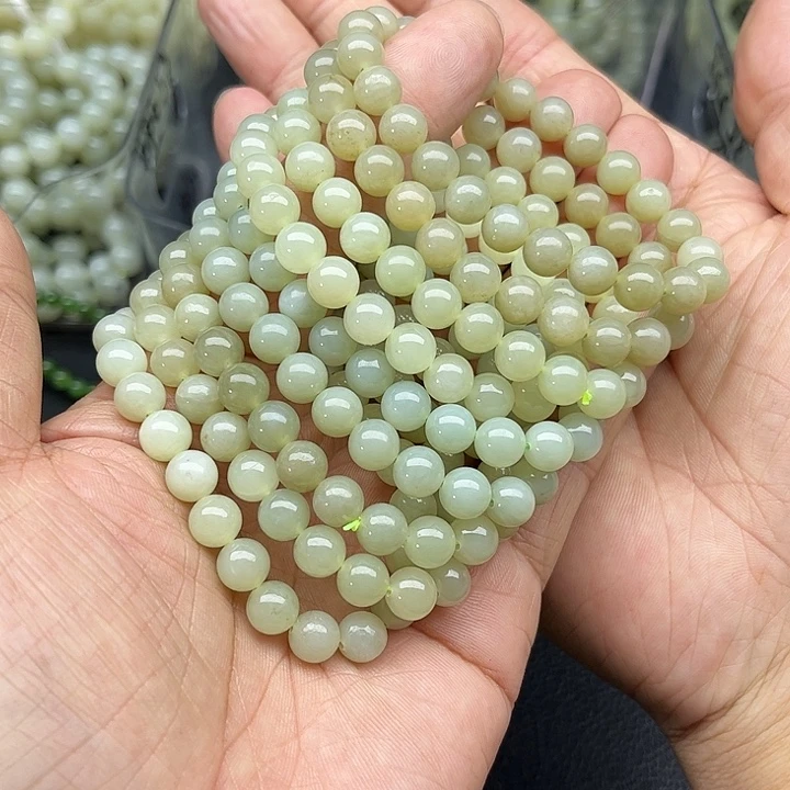 和田玉未镶嵌手链新疆和田玉且末料手串卡8