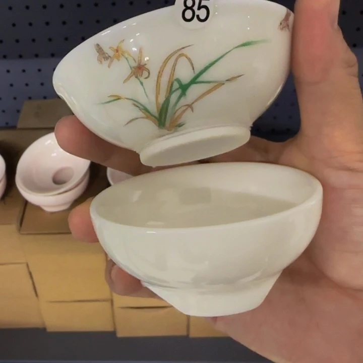 羊脂玉两件套茶漏网纱过滤85