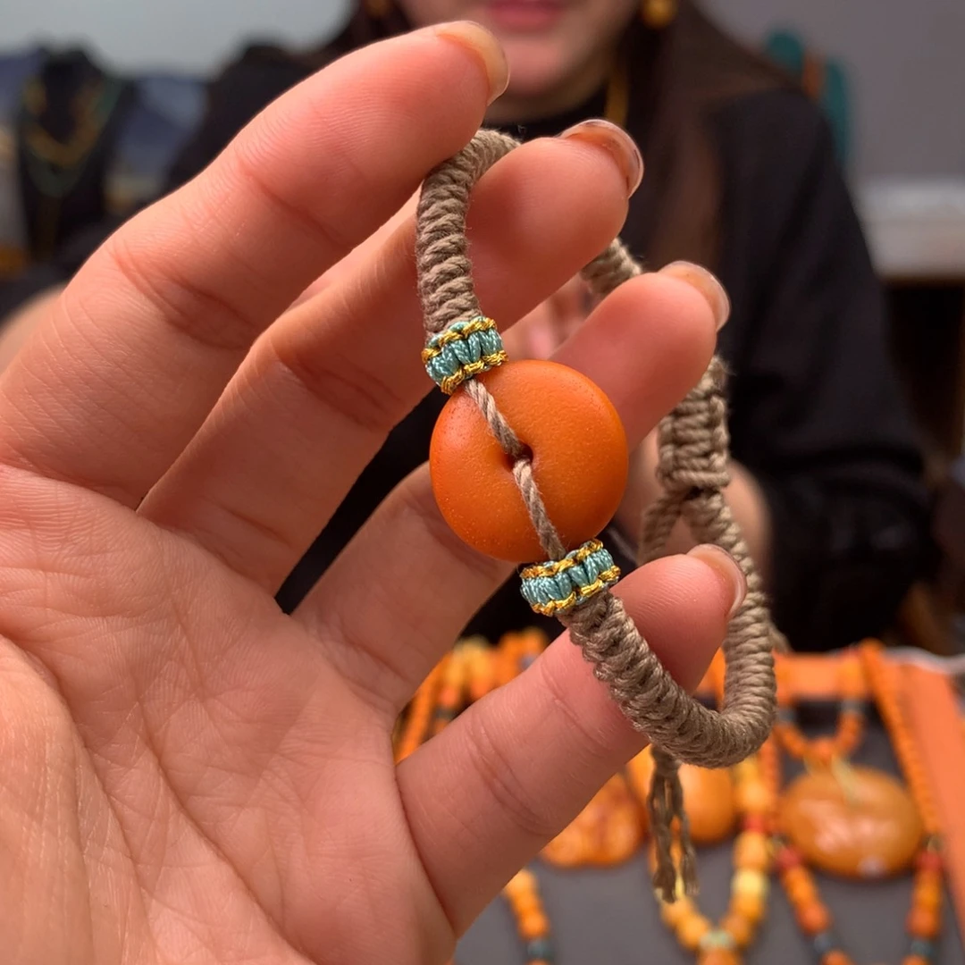 蜜蜡手绳未镶嵌天然