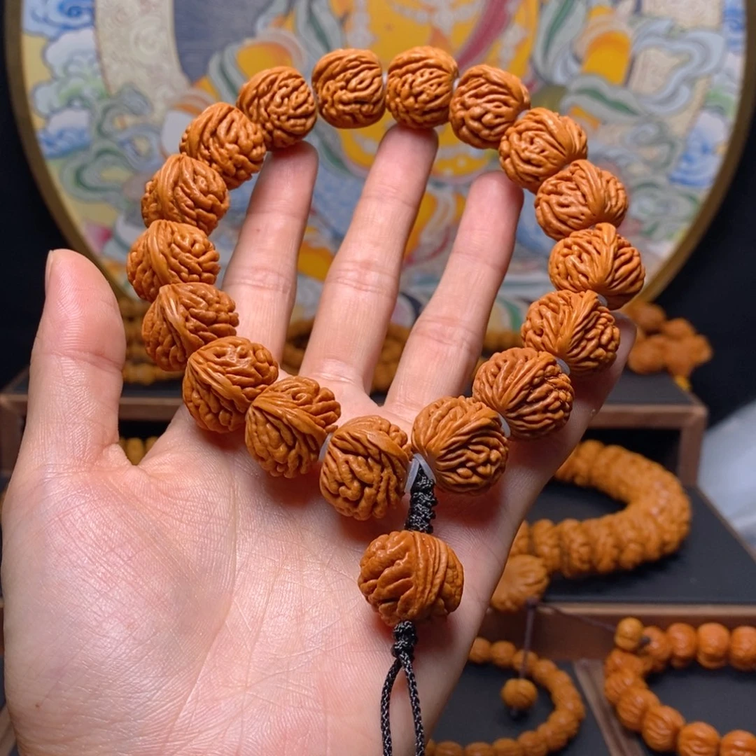 手串桃核龙纹桃核圆刺