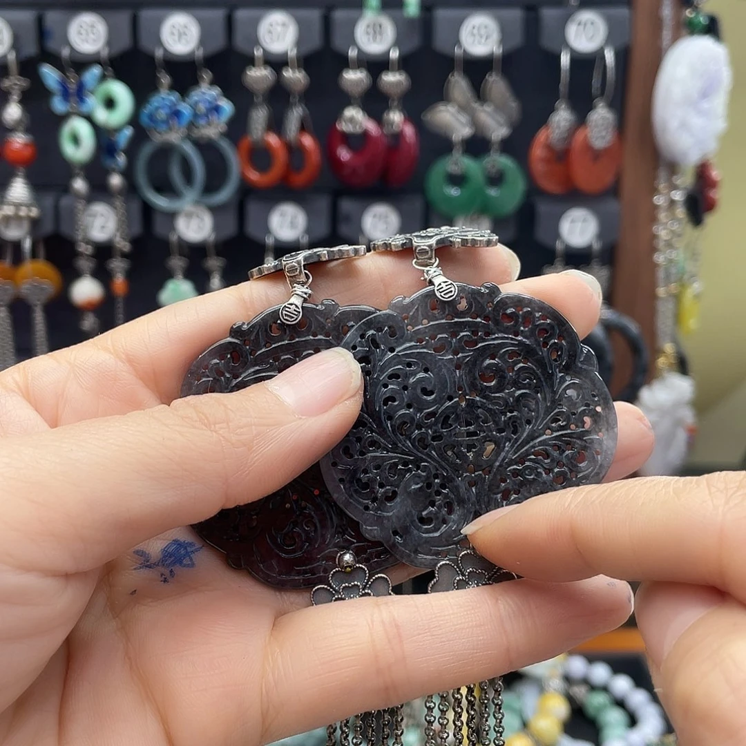 翡翠戒指银S925镶嵌蘭*559thhggh